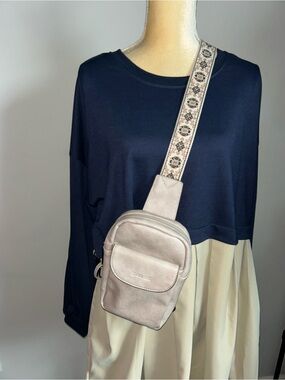 NEW Light Beige Crossbody Bag with Decorative Strap - Women Bags